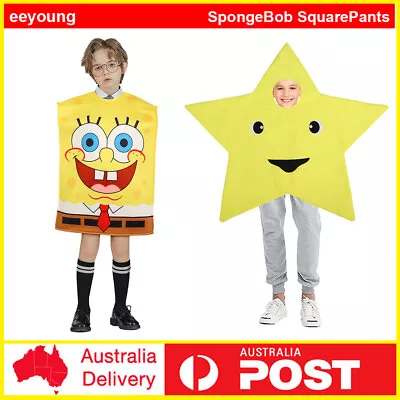SpongeBob SquarePants Cosplay Costume Kids Childs Book Week Party Fancy Dress Up • $42.99
