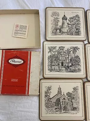 6x Vintage Pimpernel Placemats Acrylic-Old Brisbane Places 22cmx19.5  Free Post • $45