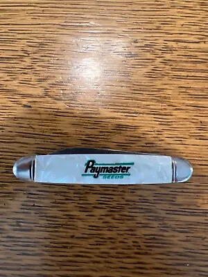 Vintage PAYMASTER SEEDS Advertising Pocket Knife • $19.99