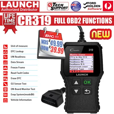 LAUNCH OBD2 EOBD Car Fault Code Reader Scanner Diagnostic Auto Engine Scan Tool • $35.88