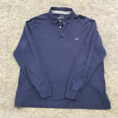 Vineyard Vines Long Sleeve Polo Shirt Men's L Blue • $12.99