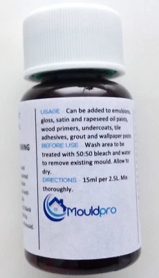 £16.99 • Buy Anti Mould & Anti Fungal MOULDPRO Paint Additive Stops Black Mould & Fungus 30ml