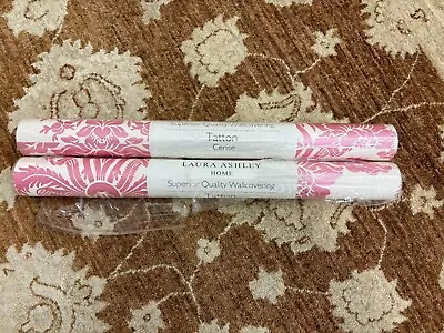 2 X Sealed Unused Laura Ashley  Tatton  Wallpaper In Cerise • £39.95