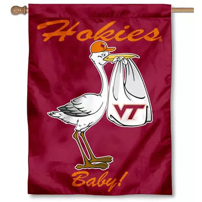 Virginia Tech New Baby Gift Decorative House Flag • $22.95