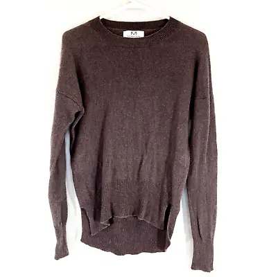 Magaschoni Cashmere Sweater Plum Gray Dolman Sleeves Size Large-Pilling • $18