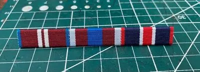 £5 • Buy MEDAL RIBBON BAR - 3 SPACE FULL SIZE - PINNED Or STUDDED Or SEWN