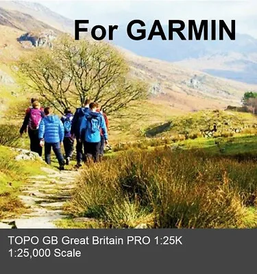 GB TOPO Great Britain Map PRO 1:25K Scale MicroSD+SD Card GARMIN Cycling Hiking • £39