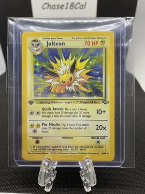 $6.05 • Buy Pokemon Card Jolteon Jungle 1st Edition 4/64 Holo Rare NM Near Mint