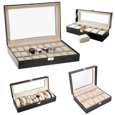 £10.99 • Buy 6/10/24 Watch Display Storage Box Jewelry Collection Case Organizer Holder Gifts