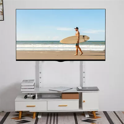 $89.92 • Buy Slim Floor TV Stand Mount White Bracket For 32 45 65 80 100  Samsung Sony TCL LG