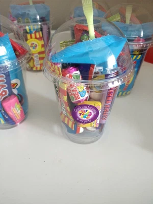 £1.30 • Buy Sweet Cups Retro Sweets Prefilled Birthday Christening Vegetarian Party Favours