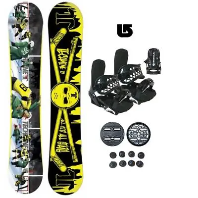 150 Technine DT Hockey Snowboard And Bindings L XL Package +Burton Decal Rsev264 • $399.95