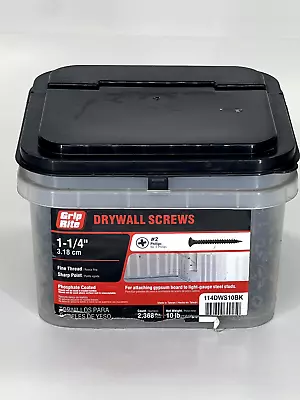 Grip Rite Drywall Screws 114DWS10BK 1-1/4  | Phosphate Coated | 2368 Pieces • $40