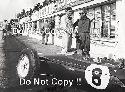 £3.20 • Buy Jim Clark & Colin Chapman Lotus 25 Winners Italian Grand Prix 1963 Photograph