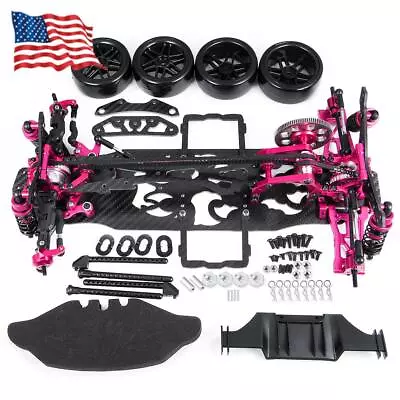 CNC Metal Carbon Frame For 3Racing Sakura D4 AWD 1/10 RC Flat Road Drift Car • $130.87