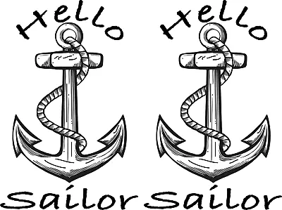 Hello Sailor Temporary Tattoo X 2 ---- Freepost • £5.99