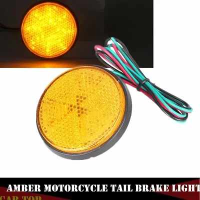 Amber 24LED Motorcycle Tail Brake Light Round Truck LED Reflector RV Trailer • $2.81