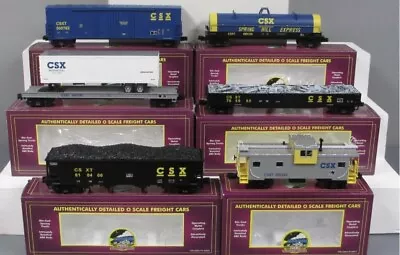 Mth Premier Csx 6 Car Freight Set 20-90019! O Scale Caboose Coil Flat Trailer • $329.99