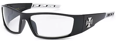 Mens Choppers Motorcycle Riders Glasses Sunglasses UV Protect - Clear Lens C50 • $10.95