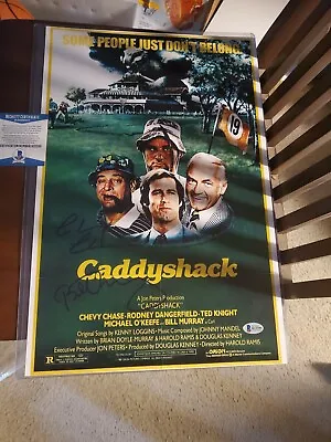 $3500 • Buy BILL MURRAY & CHEVY CHASE SIGNED CADDYSHACK 12x18 MOVIE POSTER Beckett Bas Rare!