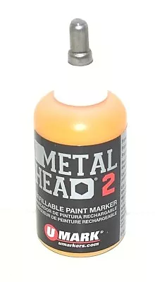 Metal Head 2 Paint Marker 2 Oz Yellow Metal Marking Auto Salvage Concrete Lumber • $14.45