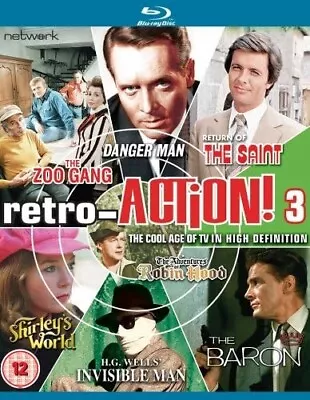 Retro Action Vol 3 Blu-ray Network Zoo Gang Return Of Saint Baron Danger Man • £4.99