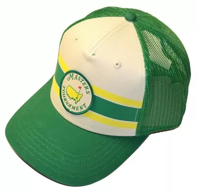 2023 MASTERS (GREEN) STRIPED PATCH TRUCKER Logo Golf Hat From AUGUSTA NATIONAL • $59.95