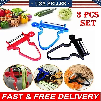 3Pcs Magic Trio Peelers Slicer Shredder Peeler Julienne Vegetable Fruit Cutter • $5.99