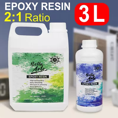Epoxy Resin Casting 2:1 Ratio Super Clear AB Liquid Craft Coating Paste Art Kit • $73.90