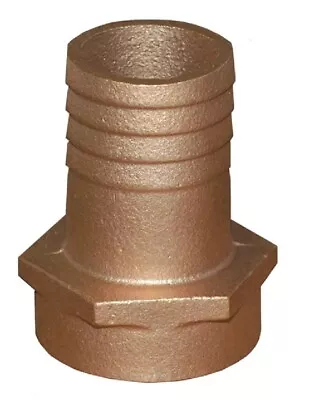 Groco TP-500 Marine Bronze 1/2  X 1/2  Pipe Straight Pipe Tailpiece Hose Adapter • $19.95