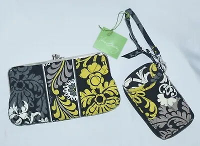 NWT Vera Bradley BAROQUE All In One Wristlet & Double Kisslock Wallet Clutch Lot • $29.99