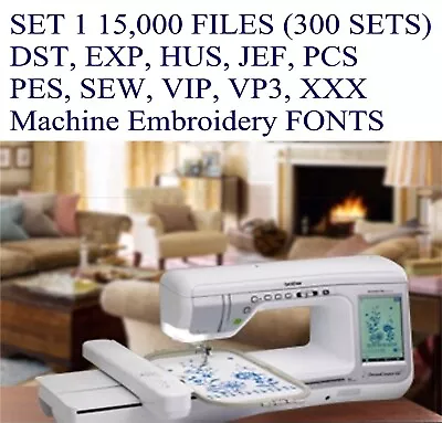 SET 1 15K Machine Embroidery Files (300 Sets) On USB  Choose Your FORMAT • $35