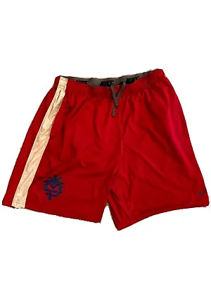 Retro Nike Manny Pacquiao Red Athletic Shorts (Dri-fit) - Size XL (unlined) • $15.45