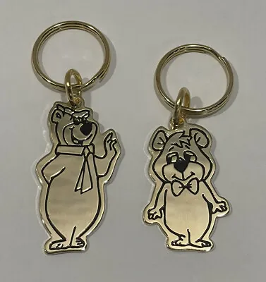 Vintage Yogi And Boo Boo Bear Brass Keychain Key Chain Set - NOS • $12.99