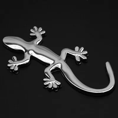Silver Accessories Gecko Lizard Metal Logo Car Body Window Badge Emblem Stickers • $3.28