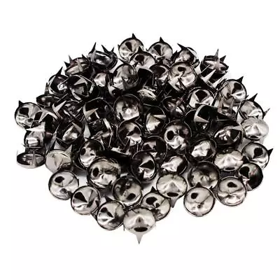 100Pcs Black Metal Cone Rivets Claw Studs Prong For Bags Clothes Hats Decor • $6.38