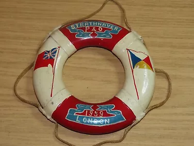 BP333: Vintage Cruise Liner - P&O Strathnaver 1959 London Lifebuoy Ring • £5