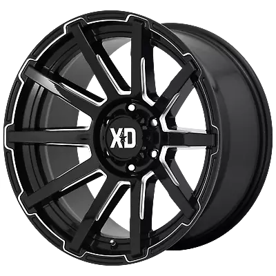 1-XD By KMC Wheel OUTBREAK Gloss Black Milled 20x10  Chevy For Toyota 6X5.5-18 • $436