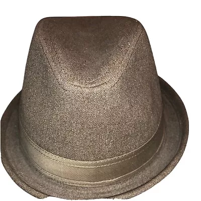  Yellow 108 Fedora Large -Beige -Made In The USA  100% Salvaged Cotton • $47