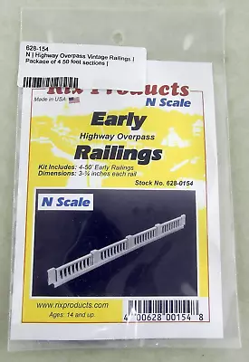 N Scale Early Highway Overpass Railings - Rix Products #628-0154 • $6.46