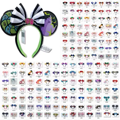 110 Styles DisneyPark Bow Cos Minnie Mouse Ears Sequined Ariel Mickey Headband • £10.50
