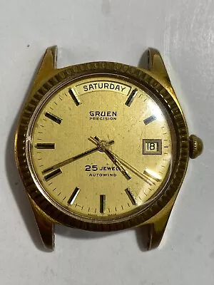 Vintage Gruen Gold Filled Automatic Men’s Watch (3-#206) • $43.75