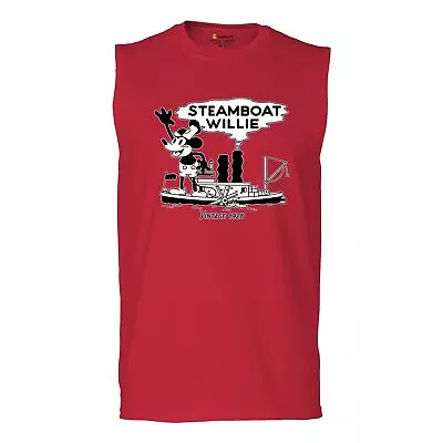 Steamboat Willie Vintage 1928 Muscle Shirt Classic Timeless Tradition Men's • $19.95