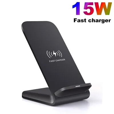 UK 15W Wireless Charger Dock Stand Fast Charging For IPhone 15 13 Pro 11 XS XR 8 • £9.99