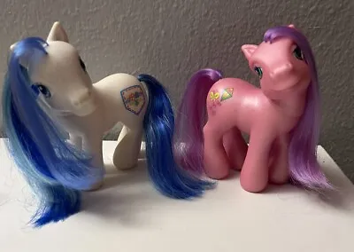 My Little Pony G3 Skywishes And Denim Blue Shimmer Ponies 2004 • $15