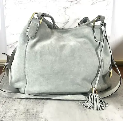 G.I.L.I. Leather Purse Handbag  Grey New Missing Inside Zipper Pull A289303 • $59.49