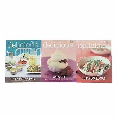 Cookbooks ABC Delicious Recipes 3 Book SET Let's Do Lunch Wicked Let's Entertain • $29.95