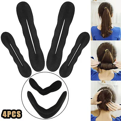 Hair Donut Bun Maker Magic Styling French Chignon Ballet Sock Updo DIY Tool 4PCS • $4.13