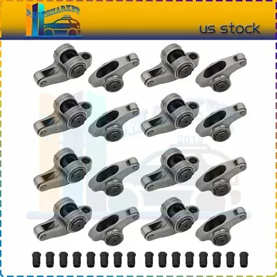 For Chevy BBC 396 454 Stainless Steel Roller Rockers 7/16  Stud 1.7 Ratio • $132.99