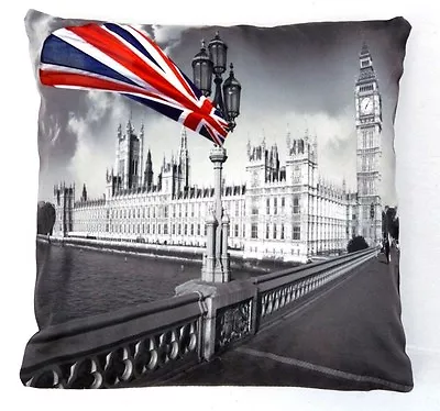 Parliament Printed Cushion Cover London Novelty • £2.99